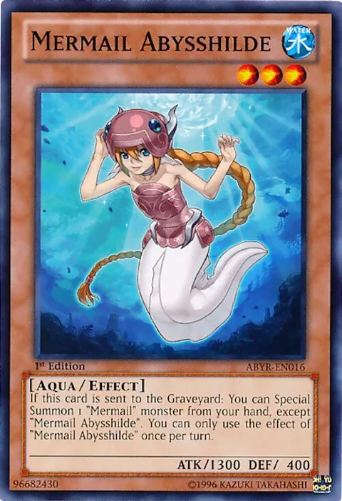 Mermail Abysshilde ABYR-EN016 1st Edition Yu-Gi-Oh card from Abyss Rising