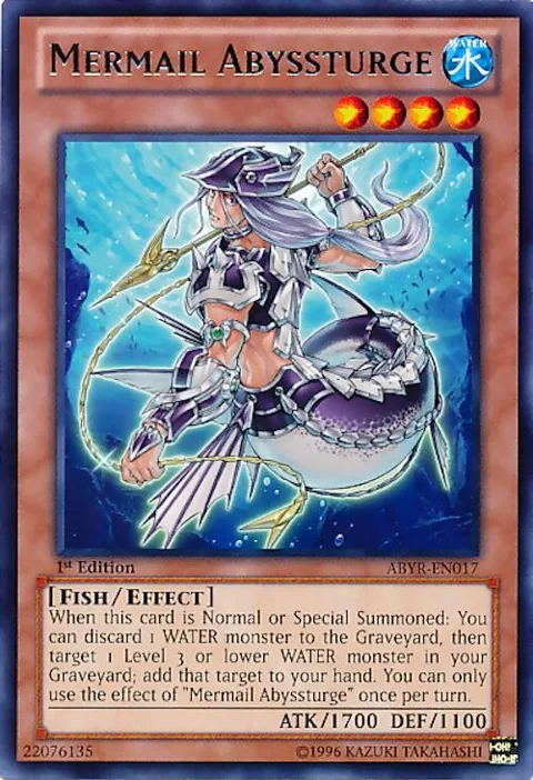 Mermail Abyssturge ABYR-EN017 1st Edition Yu-Gi-Oh card from Abyss Rising