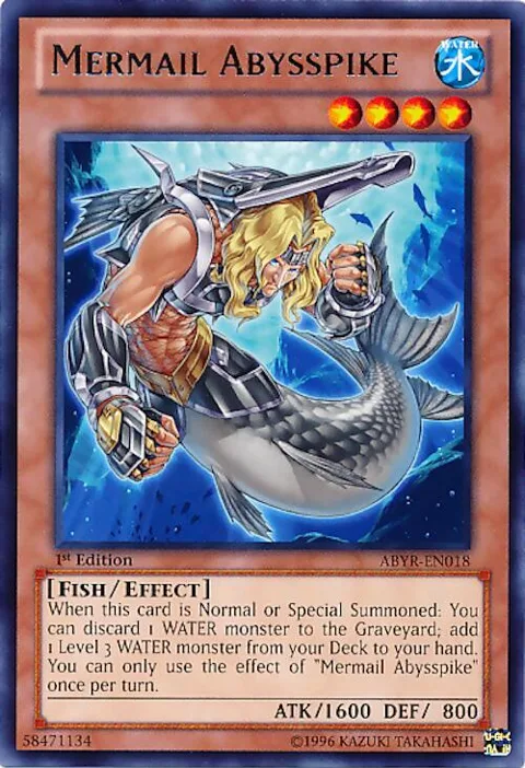 Mermail Abysspike ABYR-EN018 Unlimited Yu-Gi-Oh card from Abyss Rising