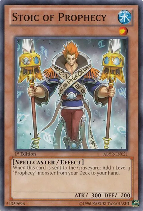 Stoic of Prophecy ABYR-EN021 1st Edition Yu-Gi-Oh card from Abyss Rising