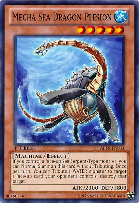 Mecha Sea Dragon Plesion ABYR-EN033 Yu-Gi-Oh card from Abyss Rising