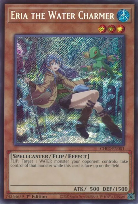 Eria the Water Charmer CH02-EN001 Yu-Gi-Oh card from THE CHRONICLES DECK: Spirit Charmers (All-Foil Edition)