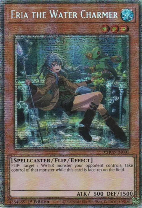 Eria the Water Charmer Starlight Rare CH02-EN001 Yu-Gi-Oh card from THE CHRONICLES DECK: Spirit Charmers (All-Foil Edition)