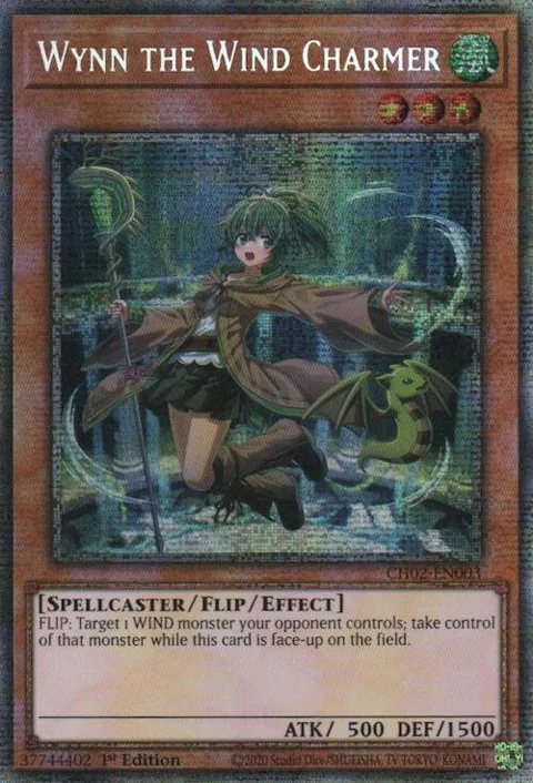 Wynn the Wind Charmer Starlight Rare CH02-EN003 Yu-Gi-Oh card from THE CHRONICLES DECK: Spirit Charmers (All-Foil Edition)
