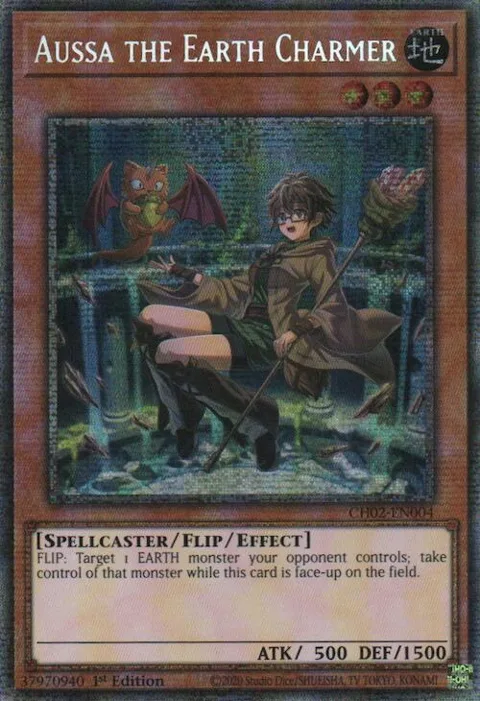 Aussa the Earth Charmer (Starlight Rare CH02-EN004 Yu-Gi-Oh card from THE CHRONICLES DECK: Spirit Charmers (All-Foil Edition)