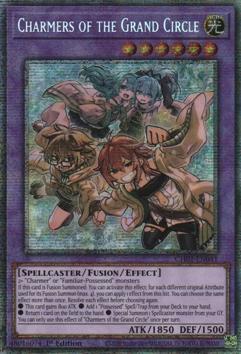 Charmers of the Grand Circle Starlight Rare CH02-EN041 Yu-Gi-Oh card from THE CHRONICLES DECK: Spirit Charmers (All-Foil Edition)
