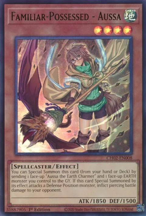 Familiar-Possessed - Aussa CH02-EN008 Yu-Gi-Oh card from THE CHRONICLES DECK: Spirit Charmers (All-Foil Edition)