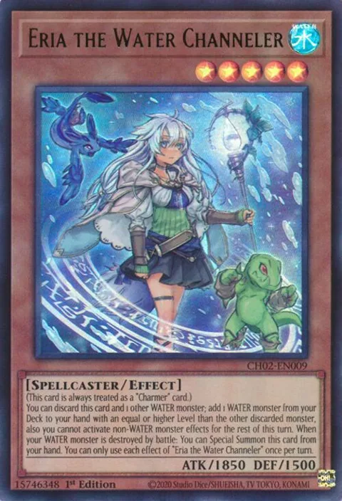 Eria the Water Channeler CH02-EN009 Yu-Gi-Oh card from THE CHRONICLES DECK: Spirit Charmers (All-Foil Edition)
