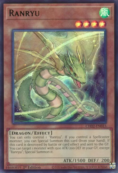 Ranryu CH02-EN015 Yu-Gi-Oh card from THE CHRONICLES DECK: Spirit Charmers (All-Foil Edition)