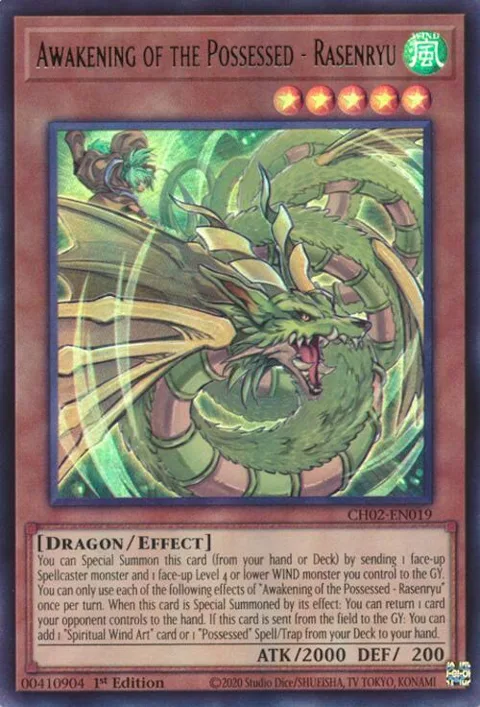 Awakening of the Possessed - Rasenryu CH02-EN019 Yu-Gi-Oh card from THE CHRONICLES DECK: Spirit Charmers (All-Foil Edition)