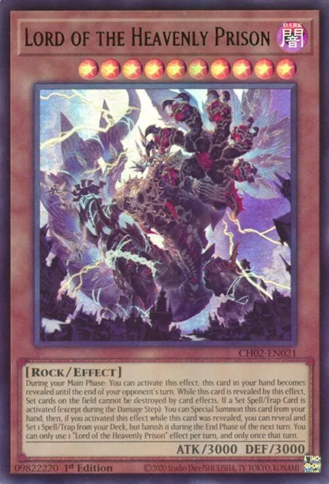 Lord of the Heavenly Prison CH02-EN021 Yu-Gi-Oh card from THE CHRONICLES DECK: Spirit Charmers (All-Foil Edition)