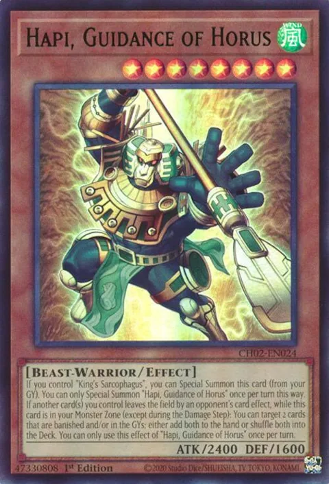 Hapi, Guidance of Horus CH02-EN024 Yu-Gi-Oh card from THE CHRONICLES DECK: Spirit Charmers (All-Foil Edition)
