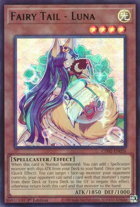Fairy Tail - Luna CH02-EN026 Yu-Gi-Oh card from THE CHRONICLES DECK: Spirit Charmers (All-Foil Edition)