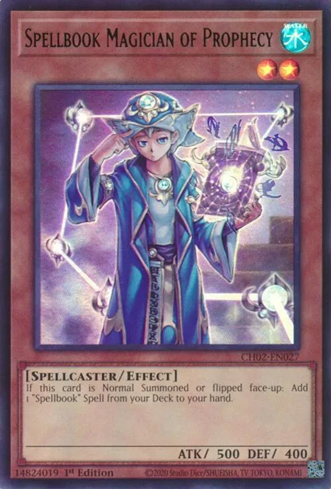 Spellbook Magician of Prophecy CH02-EN027 Yu-Gi-Oh card from THE CHRONICLES DECK: Spirit Charmers (All-Foil Edition)