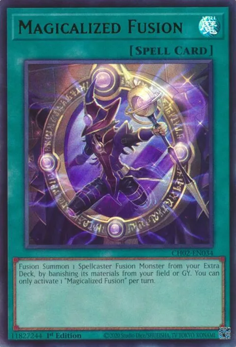 Magicalized Fusion CH02-EN034 Yu-Gi-Oh card from THE CHRONICLES DECK: Spirit Charmers (All-Foil Edition)