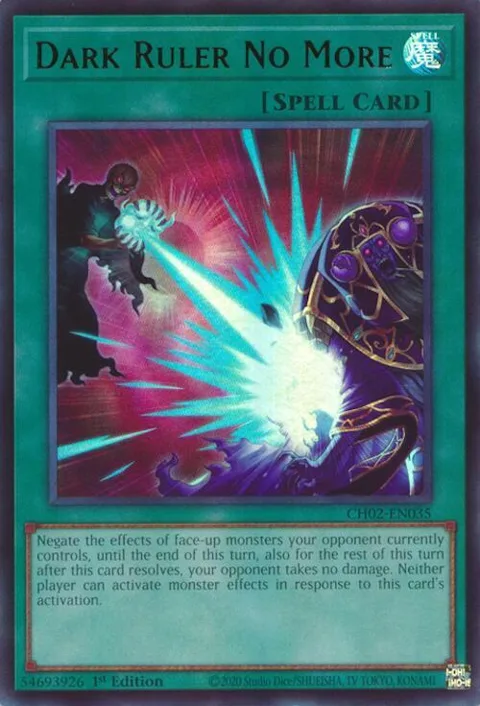 Dark Ruler No More CH02-EN035 Yu-Gi-Oh card from THE CHRONICLES DECK: Spirit Charmers (All-Foil Edition)