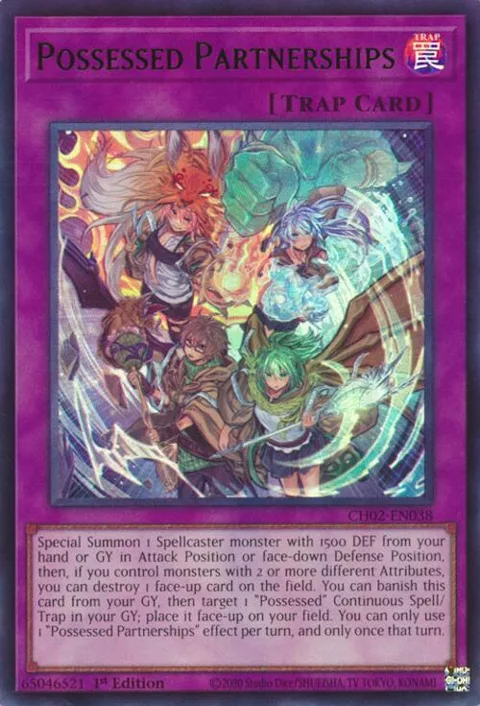 Possessed Partnerships CH02-EN038 Yu-Gi-Oh card from THE CHRONICLES DECK: Spirit Charmers (All-Foil Edition)