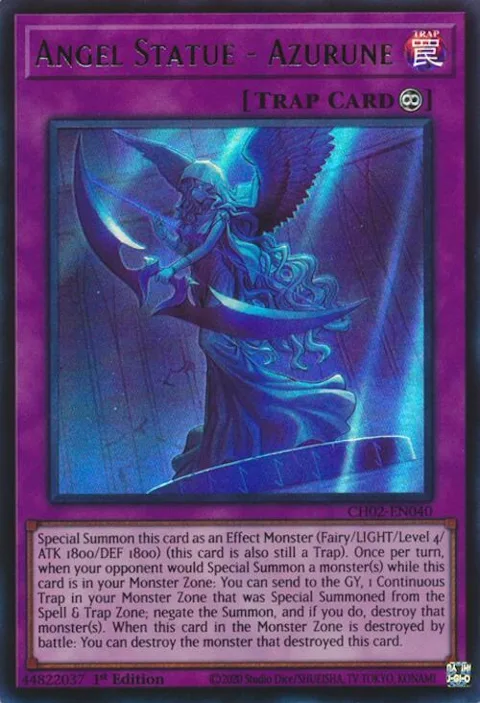Angel Statue - Azurune CH02-EN040 Yu-Gi-Oh card from THE CHRONICLES DECK: Spirit Charmers (All-Foil Edition)