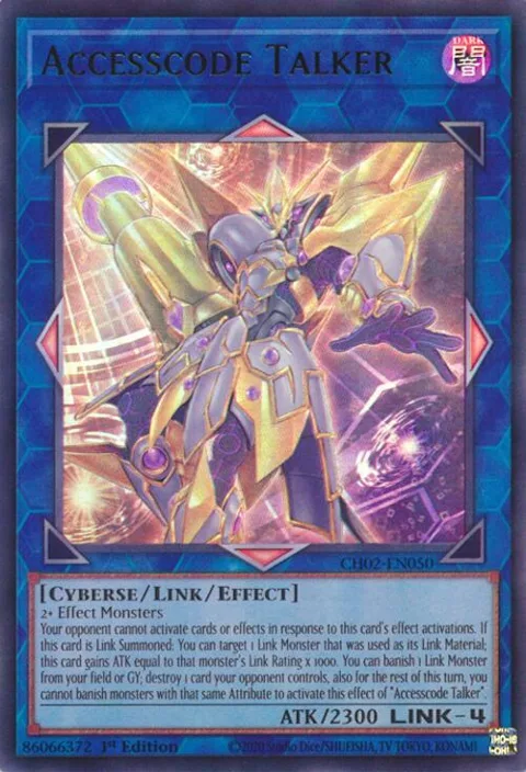 Accesscode Talker CH02-EN050 Yu-Gi-Oh card from THE CHRONICLES DECK: Spirit Charmers (All-Foil Edition)