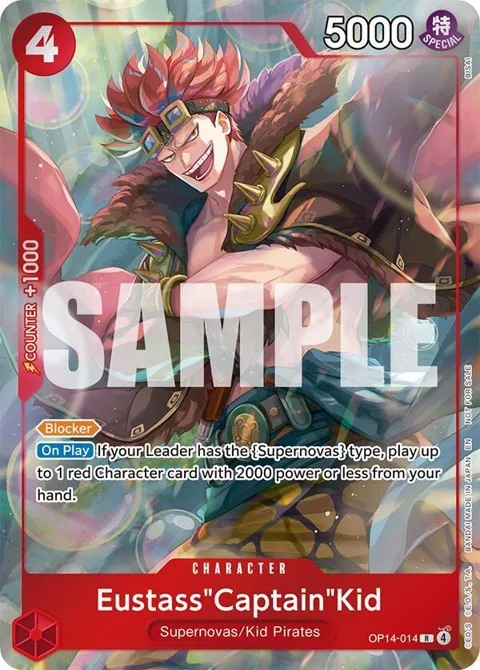 Eustass"Captain"Kid Dash Pack OP14-014 One Piece card from The Azure Sea's Seven