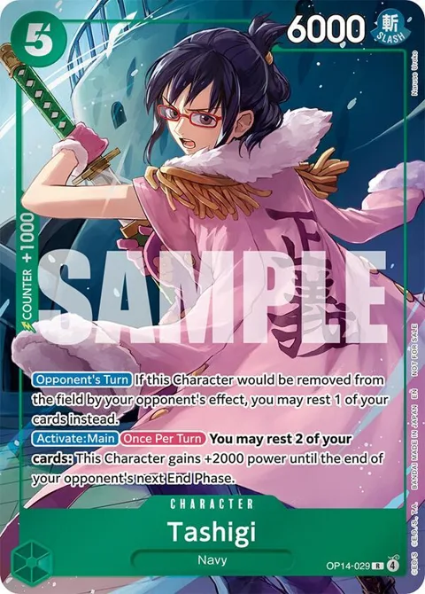 Tashigi Dash Pack OP14-029 One Piece card from The Azure Sea's Seven