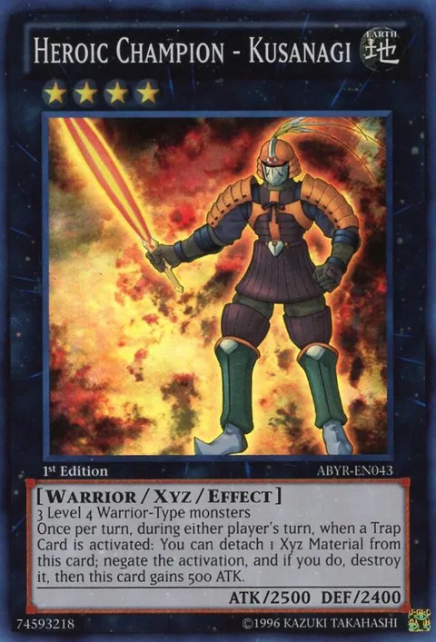 Heroic Champion - Kusanagi ABYR-EN043 Unlimited Yu-Gi-Oh card from Abyss Rising
