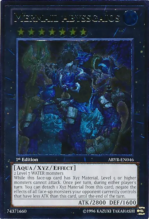 Mermail Abyssgaios Ultimate Rare ABYR-EN046 Unlimited Yu-Gi-Oh card from Abyss Rising