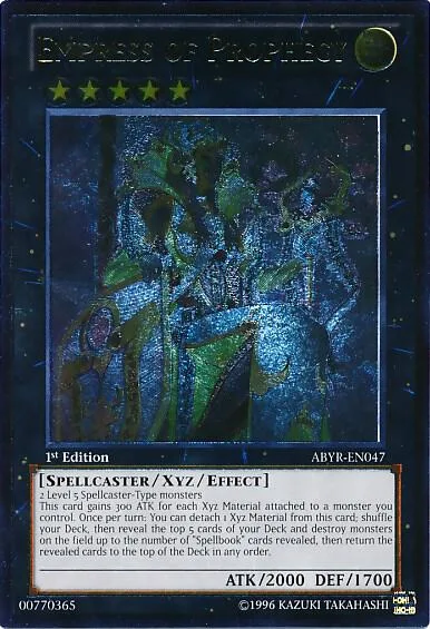 Empress of Prophecy Ultimate Rare ABYR-EN047 1st Edition Yu-Gi-Oh card from Abyss Rising