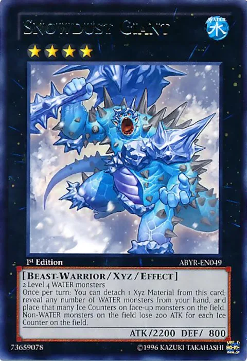 Snowdust Giant ABYR-EN049 1st Edition Yu-Gi-Oh card from Abyss Rising