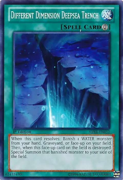 Different Dimension Deepsea Trench ABYR-EN052 1st Edition Yu-Gi-Oh card from Abyss Rising