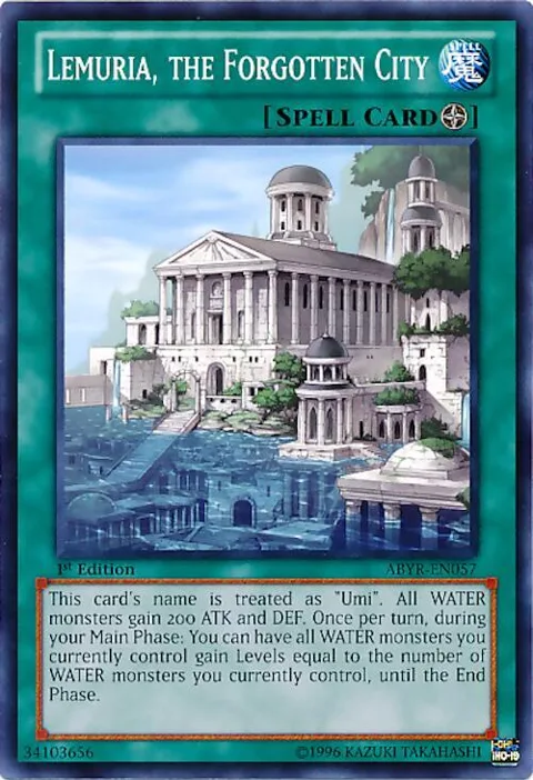 Lemuria, the Forgotten City ABYR-EN057 Unlimited Yu-Gi-Oh card from Abyss Rising