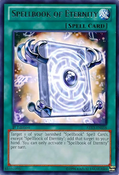 Spellbook of Eternity ABYR-EN058 1st Edition Yu-Gi-Oh card from Abyss Rising