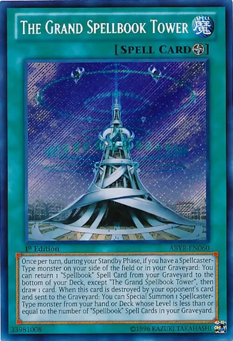 The Grand Spellbook Tower ABYR-EN060 1st Edition Yu-Gi-Oh card from Abyss Rising