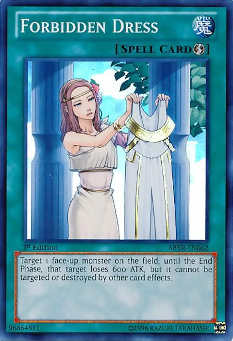 Forbidden Dress ABYR-EN062 1st Edition Yu-Gi-Oh card from Abyss Rising