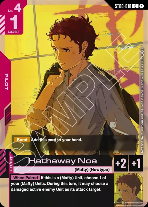 Hathaway Noa ST08 Release Event ST08-010 Gundam card from Gundam Promotional Cards