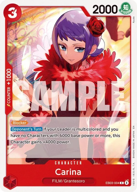 Carina EB03-004 One Piece card from Extra Booster: One Piece Heroines Edition
