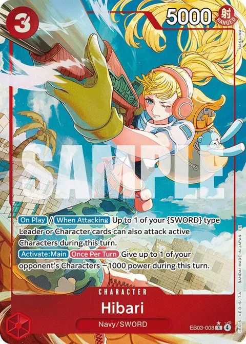 Hibari Alt Art EB03-008 One Piece card from Extra Booster: One Piece Heroines Edition