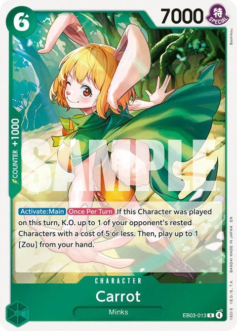 Carrot EB03-013 One Piece card from Extra Booster: One Piece Heroines Edition