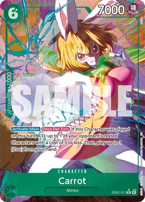 Carrot Alt Art EB03-013 One Piece card from Extra Booster: One Piece Heroines Edition