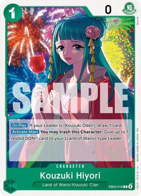 Kouzuki Hiyori EB03-016 One Piece card from Extra Booster: One Piece Heroines Edition