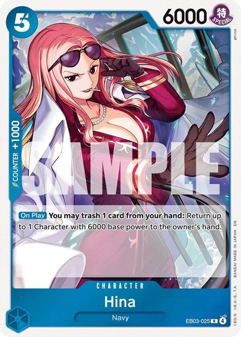 Hina EB03-025 One Piece card from Extra Booster: One Piece Heroines Edition