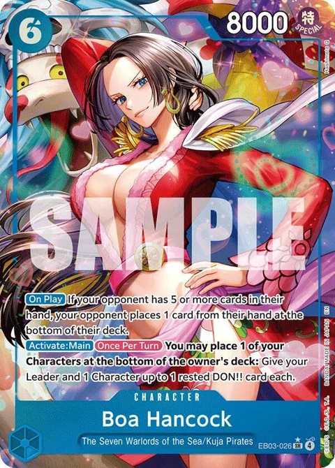 Boa Hancock Alt Art EB03-026 One Piece card from Extra Booster: One Piece Heroines Edition