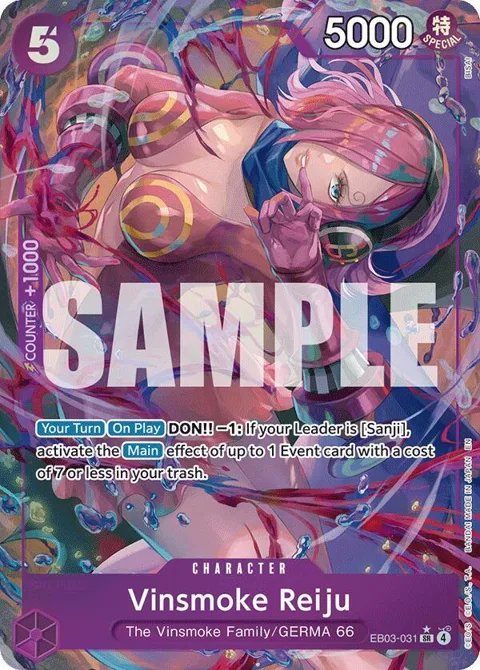 Vinsmoke Reiju Alt Art EB03-031 One Piece card from Extra Booster: One Piece Heroines Edition