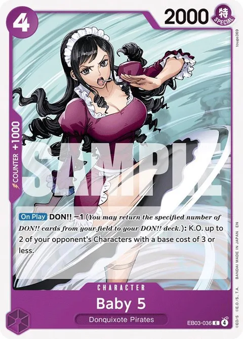 Baby 5 EB03-036 One Piece card from Extra Booster: One Piece Heroines Edition