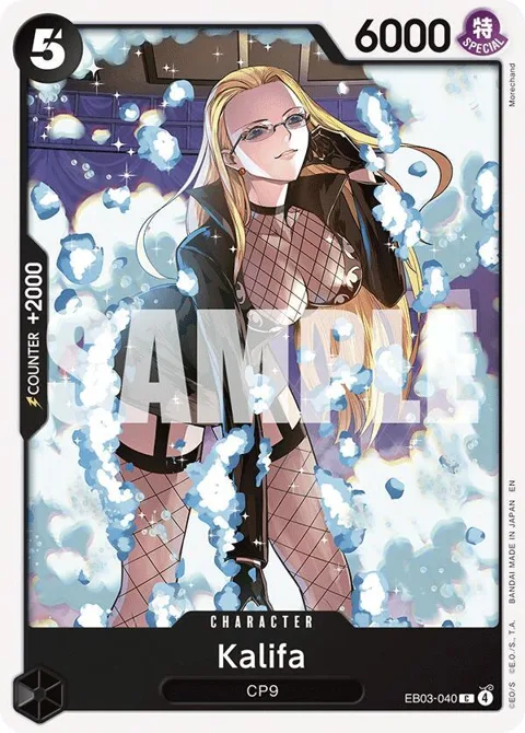 Kalifa EB03-040 One Piece card from Extra Booster: One Piece Heroines Edition