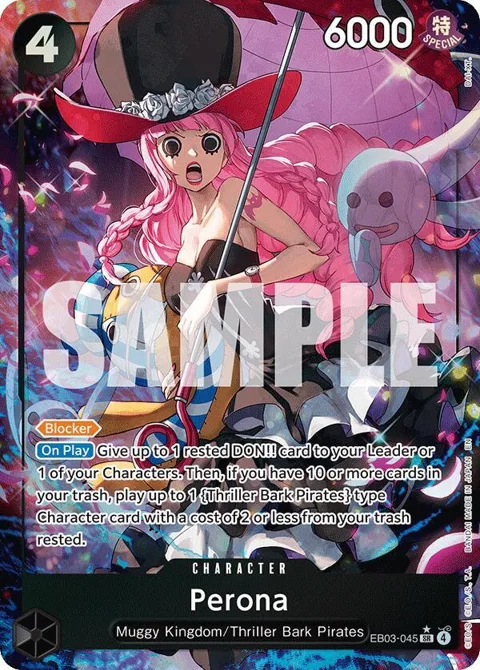 Perona Alt Art EB03-045 One Piece card from Extra Booster: One Piece Heroines Edition