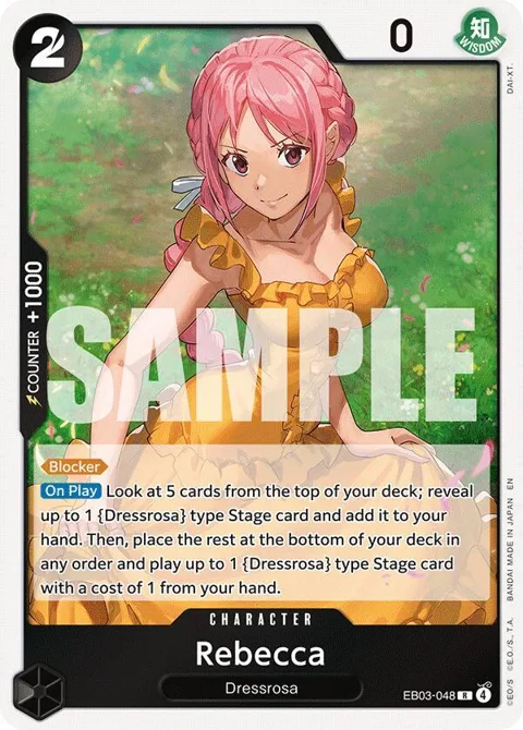 Rebecca EB03-048 One Piece card from Extra Booster: One Piece Heroines Edition