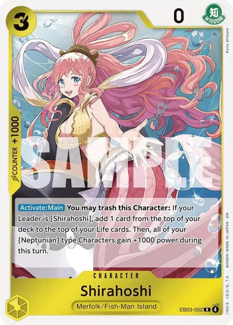 Shirahoshi EB03-052 One Piece card from Extra Booster: One Piece Heroines Edition