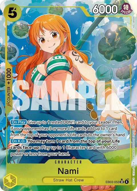 Nami Alt Art EB03-053 One Piece card from Extra Booster: One Piece Heroines Edition