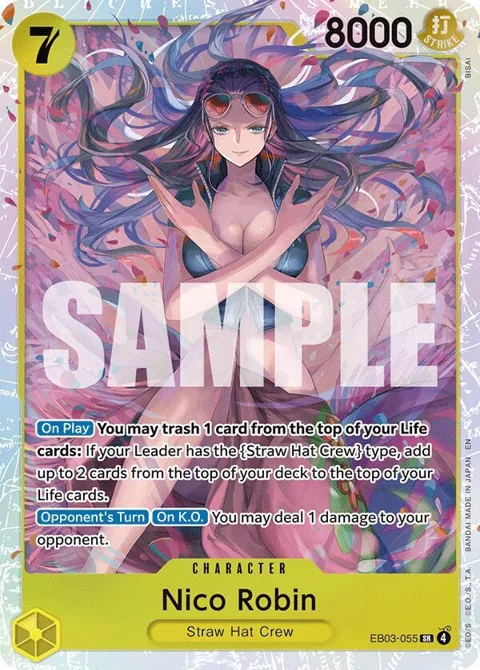 Nico Robin EB03-055 One Piece card from Extra Booster: One Piece Heroines Edition
